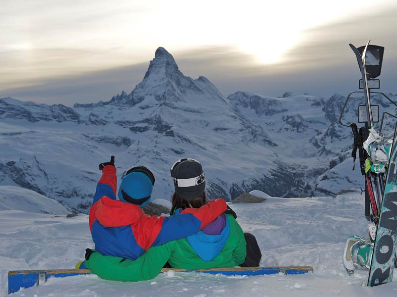 The famous Zermatt Matterhorn in Switzerland