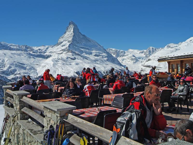 The Sunnegga is one of the several excellent Zermatt Mountain Restaurants