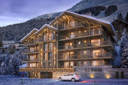 Chalet Apartment Le Cygne Exterior at night 1