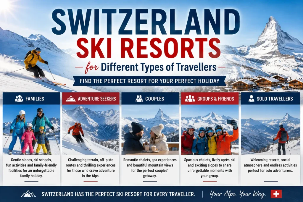 Switzerland Ski Resorts for Different Types of Travellers