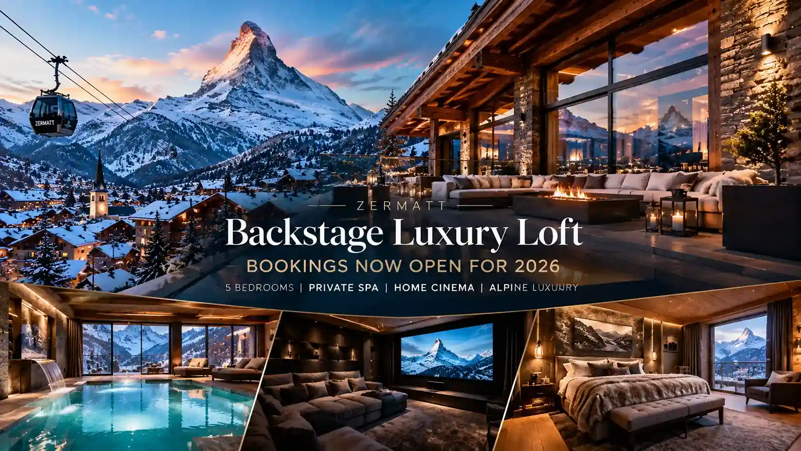 Backstage Luxury Loft Zermatt Bookings Now Open for 2026