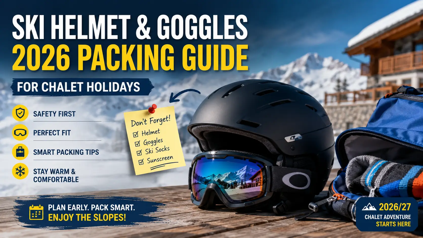 Ski Helmet & Goggles 2026 Packing Guide for Chalet Holidays