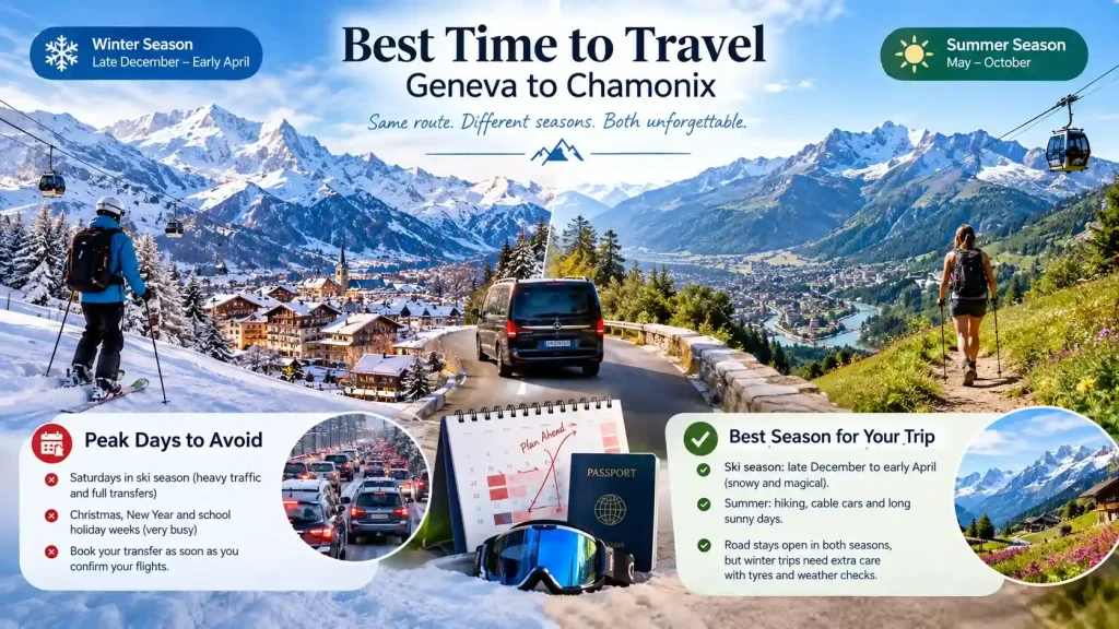 Best Time to Travel Geneva to Chamonix